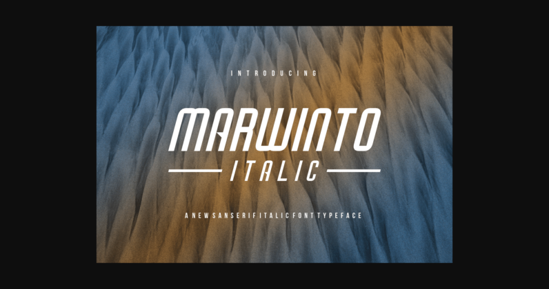 Marwinto Italic Font Poster 3