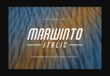 Marwinto Italic Font Poster 1