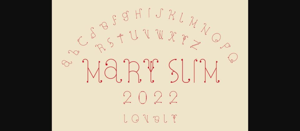 Mary Slim Font Poster 3