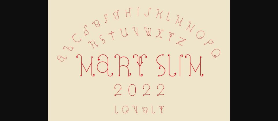 Mary Slim Font Poster 1