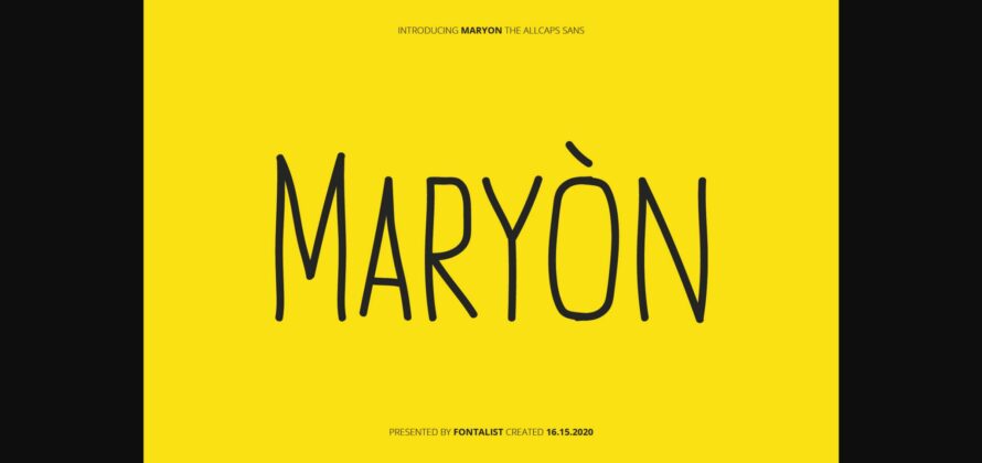Maryon Font Poster 3