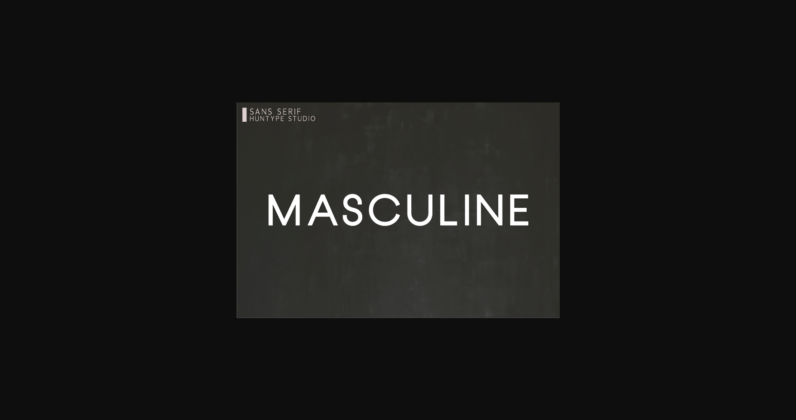 Masculine Font Poster 3
