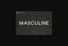 Masculine Font Poster 1