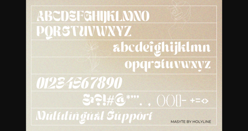 Masyte Font Poster 8