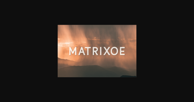 Matrixoe Font Poster 3