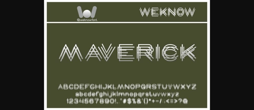 Maverick Font Poster 3