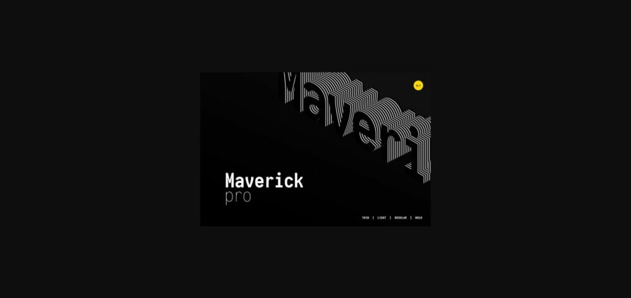 Maverick Pro Font Poster 1