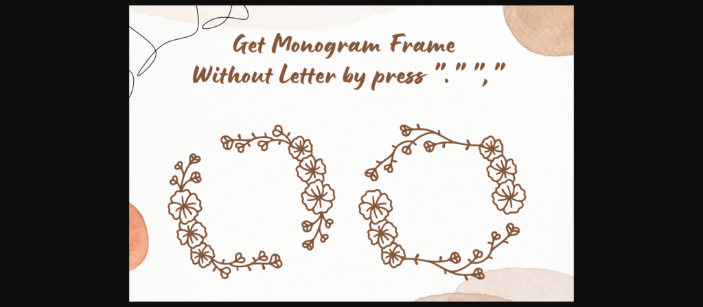 Mawar Flower Monogram Font Poster 6