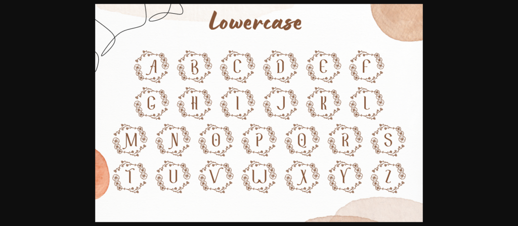 Mawar Flower Monogram Font Poster 8