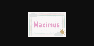 Maximus Font Poster 1