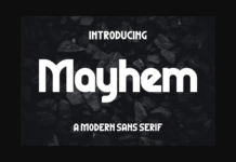 Mayhem Font Poster 1