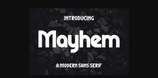 Mayhem Font Poster 1