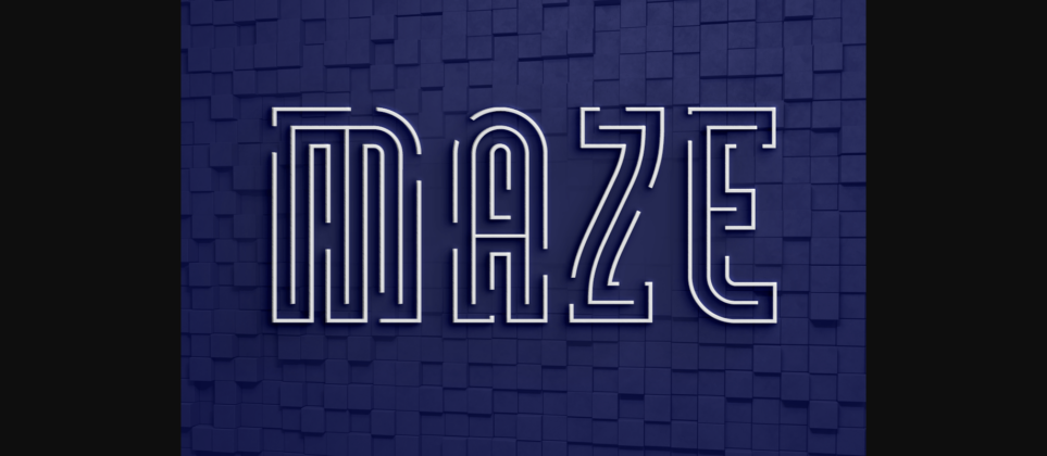 Maze Font Poster 3