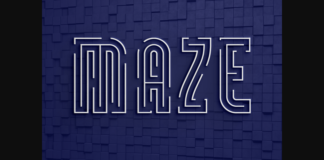 Maze Font Poster 1