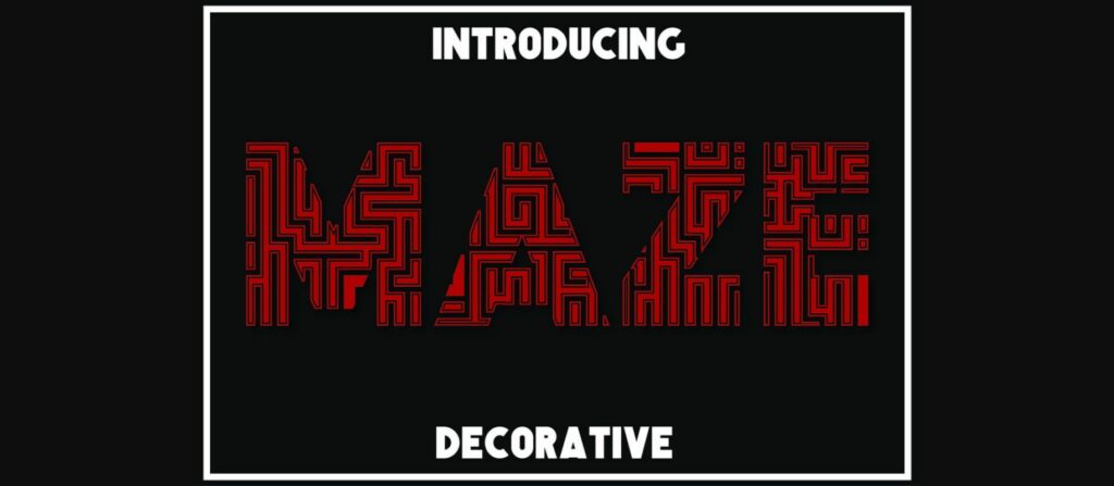 Maze Font Poster 3