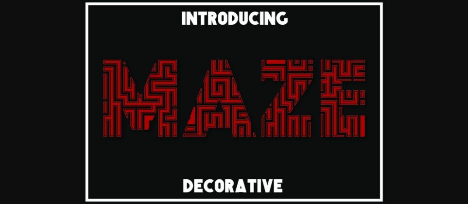 Maze Font Poster 3