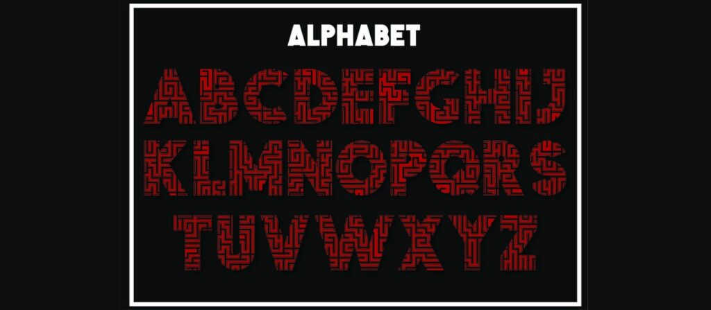 Maze Font Poster 4