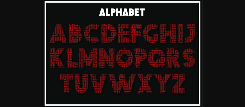 Maze Font Poster 4
