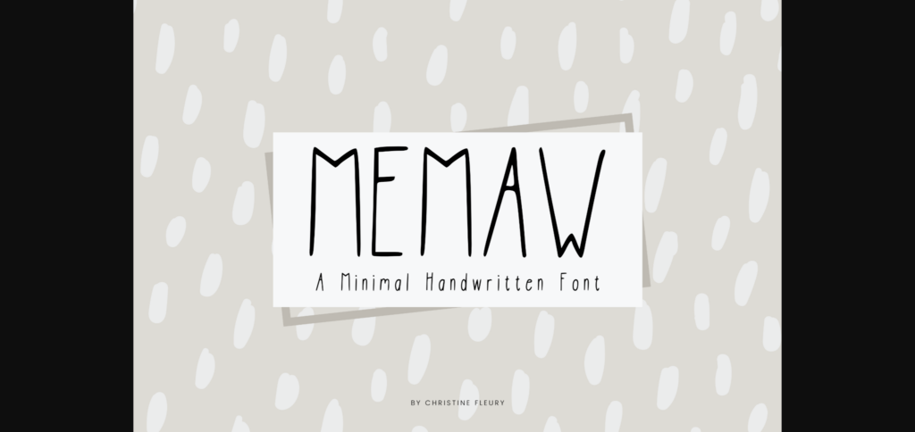 MeMaw Font Poster 3