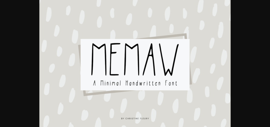 MeMaw Font Poster 3