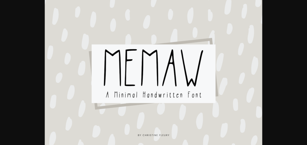 MeMaw Font Poster 1