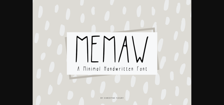 MeMaw Font Poster 1