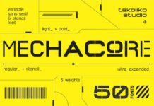 Mechacore Font Poster 1