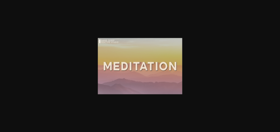 Meditation Font Poster 3