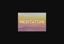 Meditation Font Poster 1