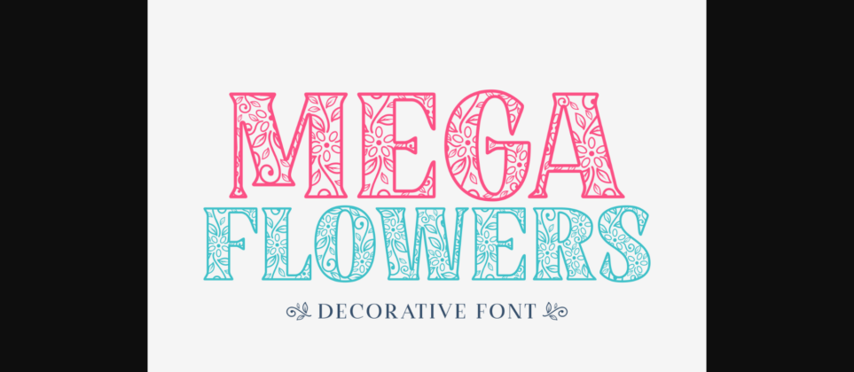 Mega Flowers Font Poster 3