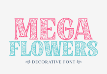 Mega Flowers Font Poster 1