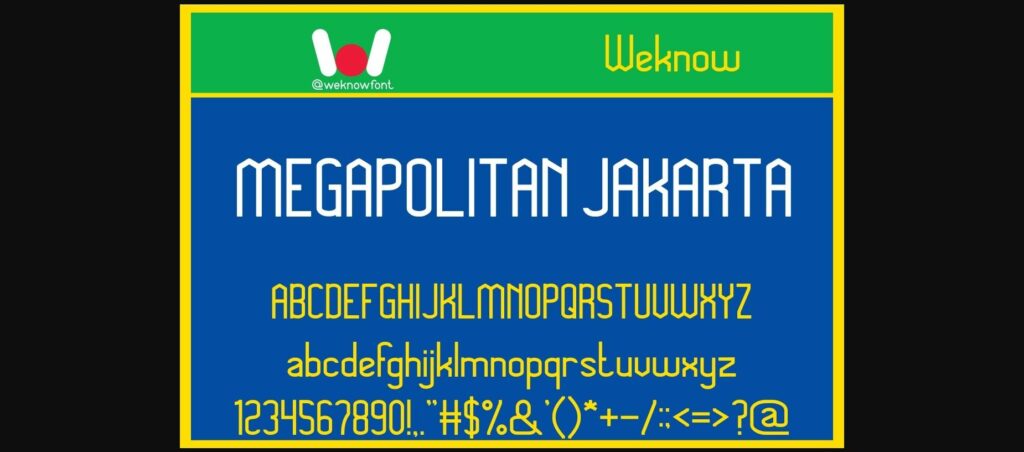Megapolitan Jakarta Font Poster 3
