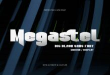 Megastel Font Poster 1