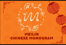 Meilin Chinese Monogram Font Poster 1