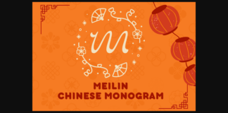 Meilin Chinese Monogram Font Poster 1