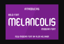 Melancolis Font Poster 1