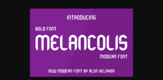 Melancolis Font Poster 1