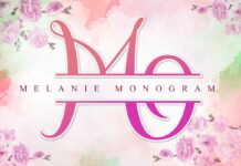 Melanie Monogram Font Poster 1