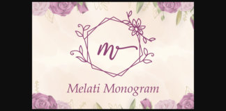 Melati Monogram Font Poster 1