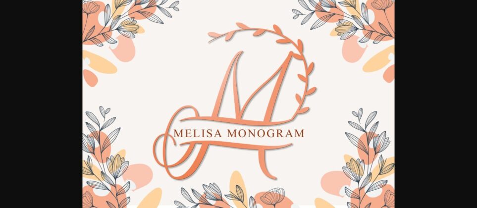 Melisa Monogram Font Font Poster 3