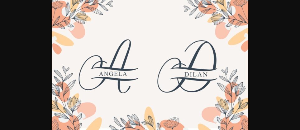 Melisa Monogram Font Font Poster 4