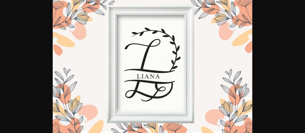 Melisa Monogram Font Font Poster 6