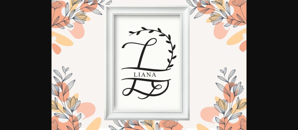 Melisa Monogram Font Font Poster 6