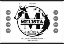 Melista Monogram Font Poster 1