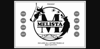 Melista Monogram Font Poster 1