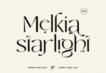 Melkia Starlight Font Poster 1