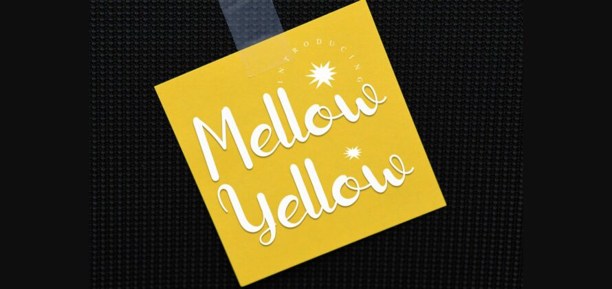Mellow Yellow Font Poster 3