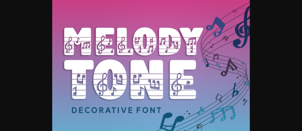 Melody Tone Font Poster 4