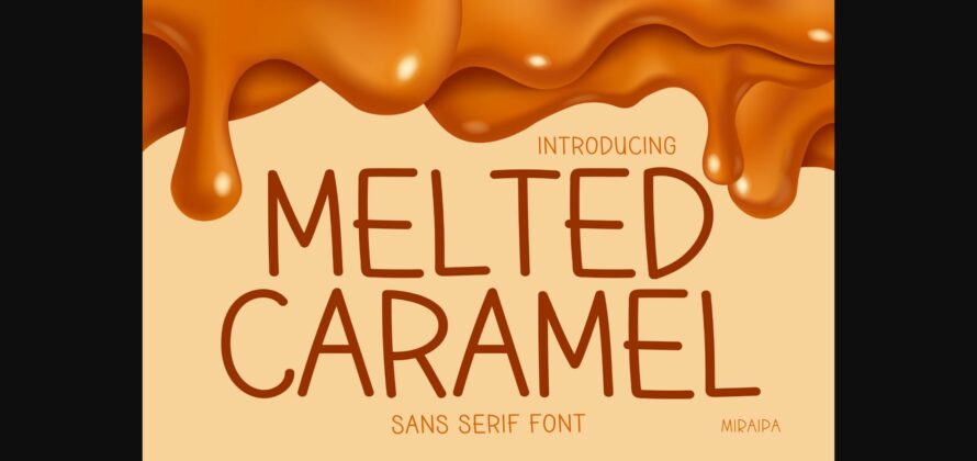Melted Caramel Font Poster 3