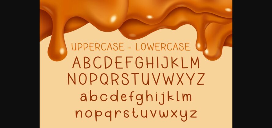 Melted Caramel Font Poster 5